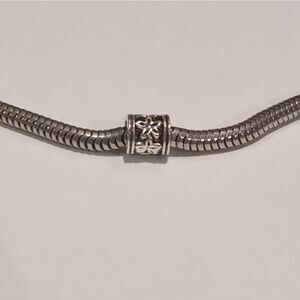 Silver Floral Spacer Charm for Pandora‎ Style Bracelet